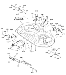 42" Mower Deck - Height Adjustment Diagram and Parts List for 1696797-01 2017 Briggs and Stratton Lawn Tractor Accessories